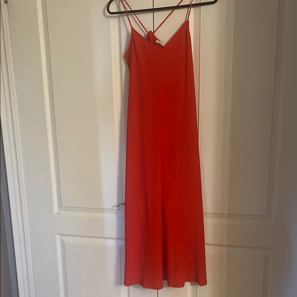 Dex Red Midi Slip Dress